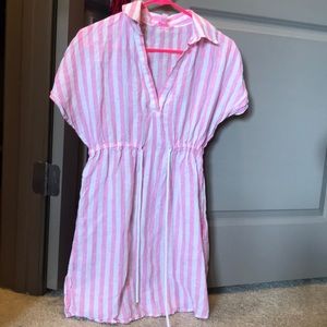 Lilly Pulitzer Pink Striped Swimsuit Coverup XS